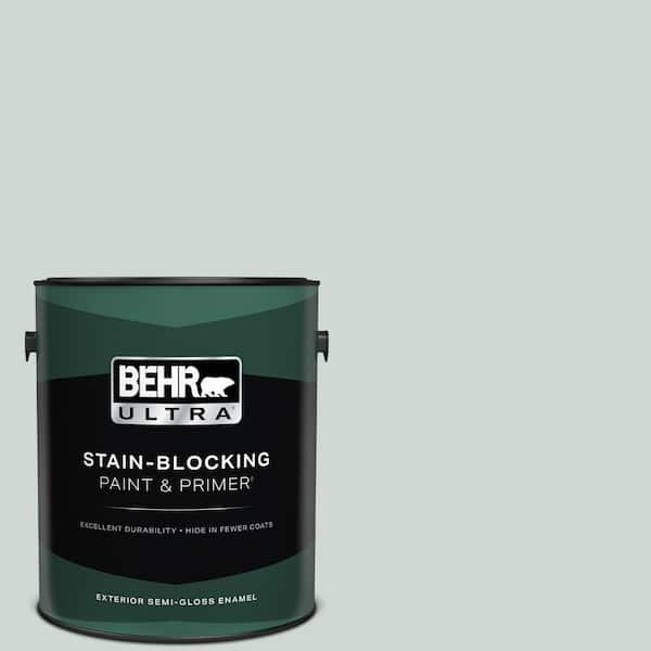 BEHR ULTRA 1 gal. #BIC-11 Serene Journey Semi-Gloss Enamel Exterior Paint & Primer