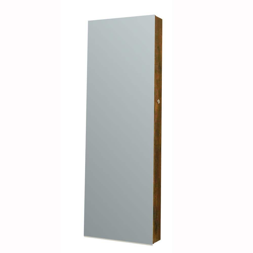 Led Light Brown 14.24 in. W x 43.3 in. H Rectangle Wall Mirror or Door Full