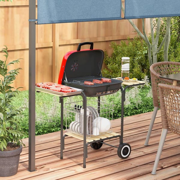 moda furnishings Outdoor 17 in. Portable Steel Charcoal Grill in