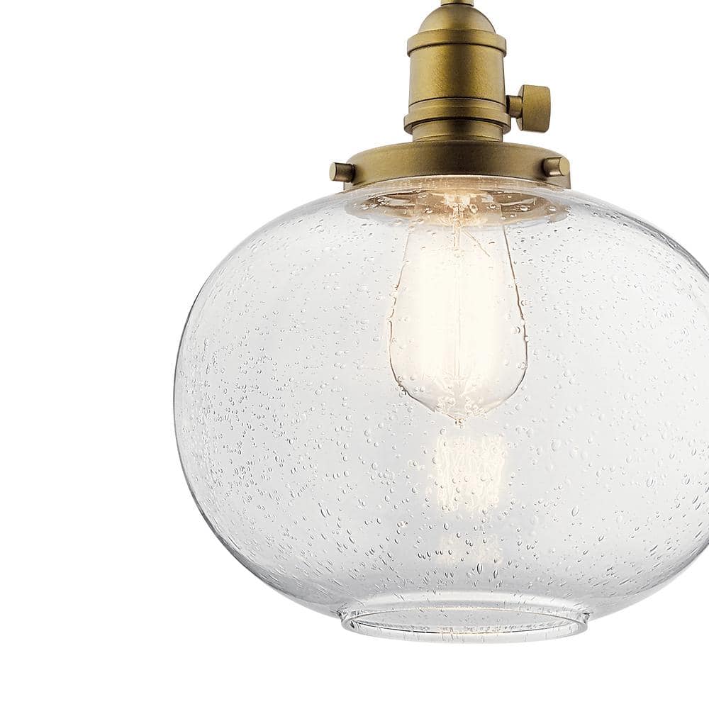 Vintage Globe Mini Pendant in Brushed Nickel with Clear Glass
