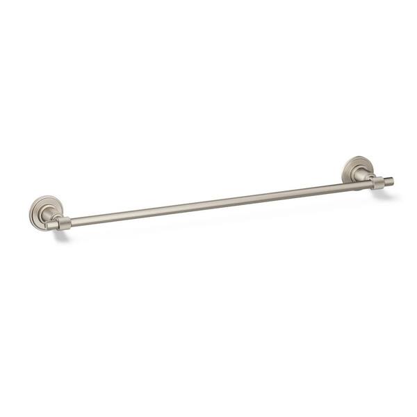 Torrington 24 in. Wall Mounted Single Towel Bar in Vibrant Brushed Nickel