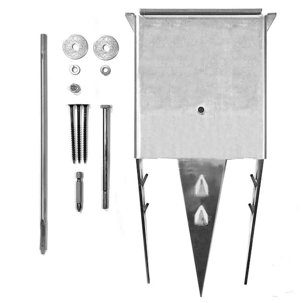 6 in. x 6 in. x 1 ft. Steel Fence Post Repair