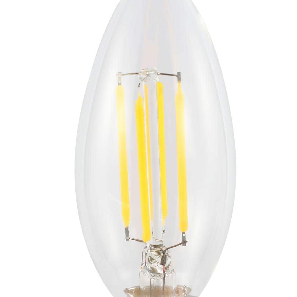 Clear Candle-Style Dimmable LED Edison Bulbs, Pack of 6