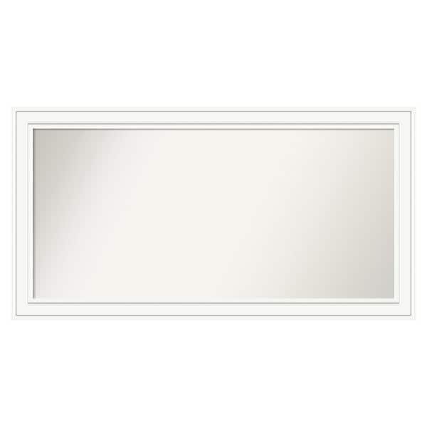 Amanti Art Craftsman White 51 in. x 27 in. Custom Non-Beveled Satin Wood Framed Bathroom Vanity Wall Mirror
