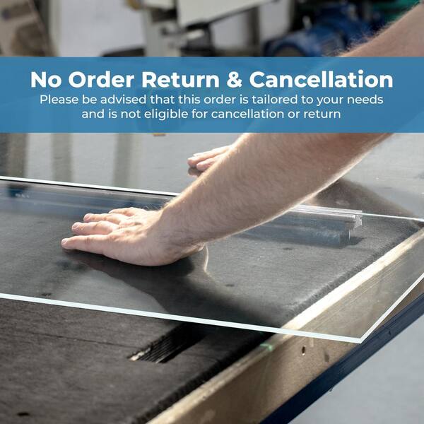 Fab Glass and Mirror Plexiglass 44 in. x 44 in. Clear Round