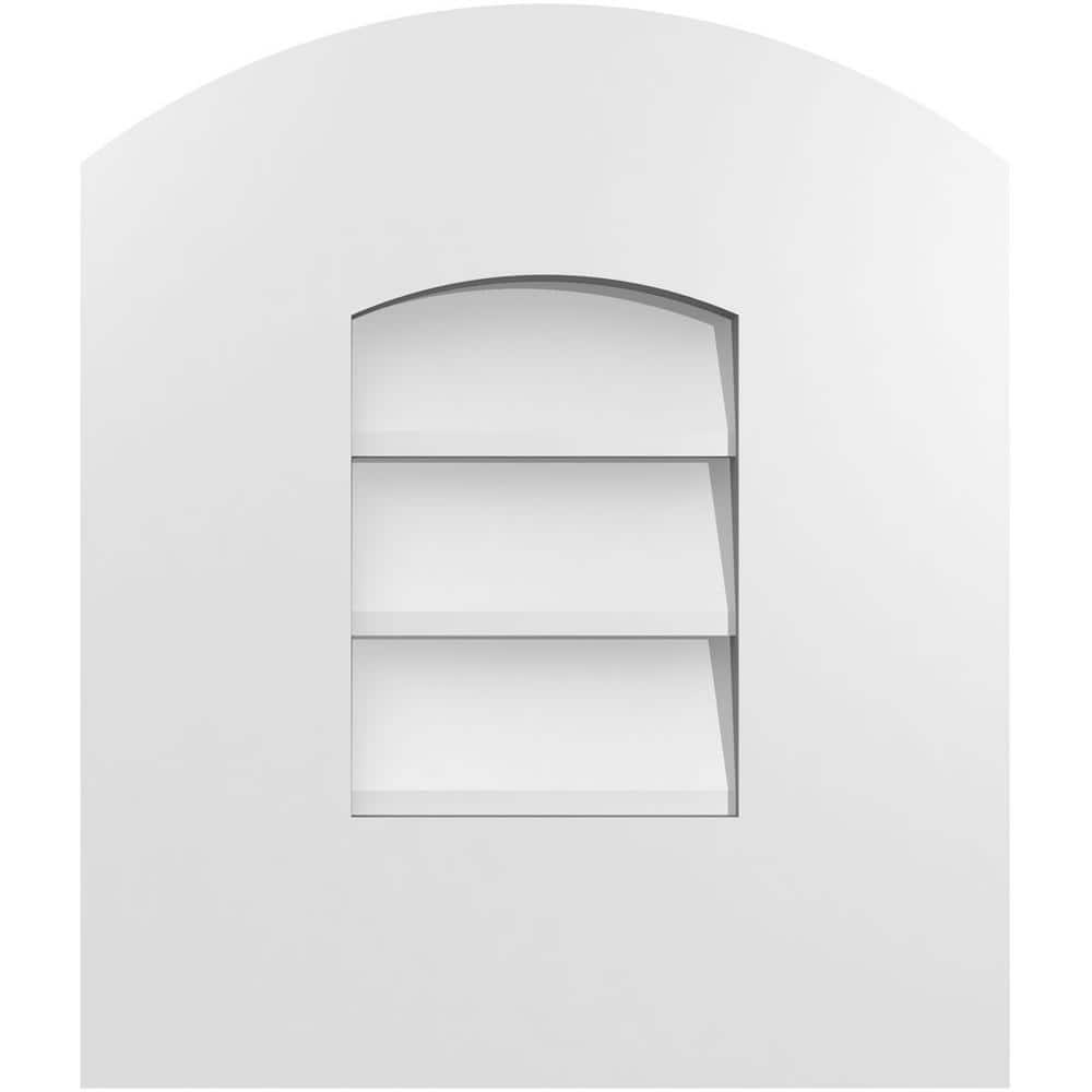 12 in. x 14 in. Arch Top Surface Mount PVC Gable Vent: Functional with Standard Frame price history on PriceWatchPro