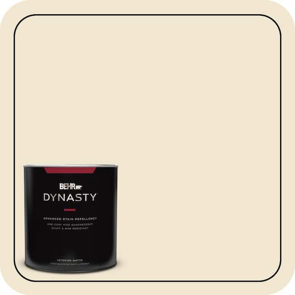 BEHR DYNASTY 1 qt. #330E-1 Informal Ivory Matte Interior Stain-Blocking Paint & Primer