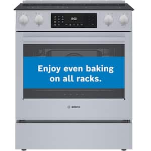 Benchmark Series 30 in. 4.6 cu ft 5 Burner Slide-In Electric Range with Self Cleaning Convection Oven in Stainless Steel