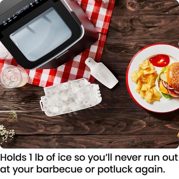 ICEMAN 9 in. 22 lbs. Bullet Countertop Portable Ice Maker in Black