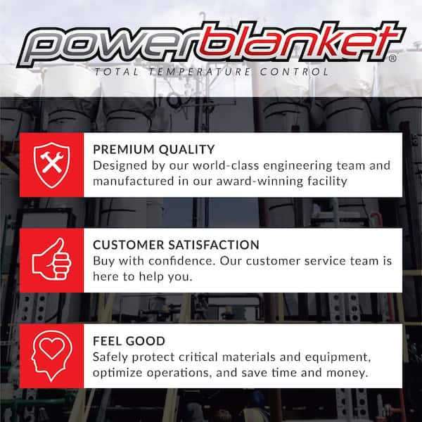 POWERBLANKET Insulated 100 lb. Gas Cylinder Propane Tank Band-Style Heater,  Fixed Temp 90°F, Increase Gas Flow Rate and Efficiency PBL100 - The Home  Depot