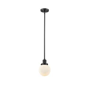 Beacon 60-Watt 1 Light Oil Rubbed Bronze Shaded Mini Pendant Light with Frosted glass Frosted Glass Shade