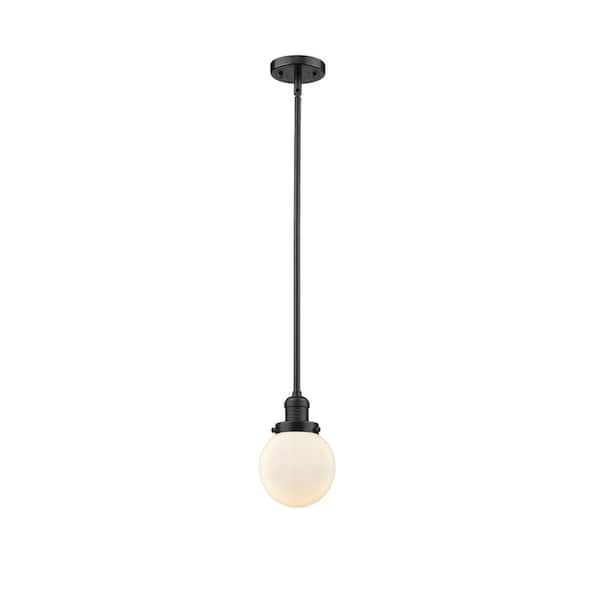 Innovations Beacon 60 Watt 1 Light Oil Rubbed Bronze Shaded Mini   Oil Rubbed Bronze Innovations Pendant Lights 201s Ob G201 6 64 600 