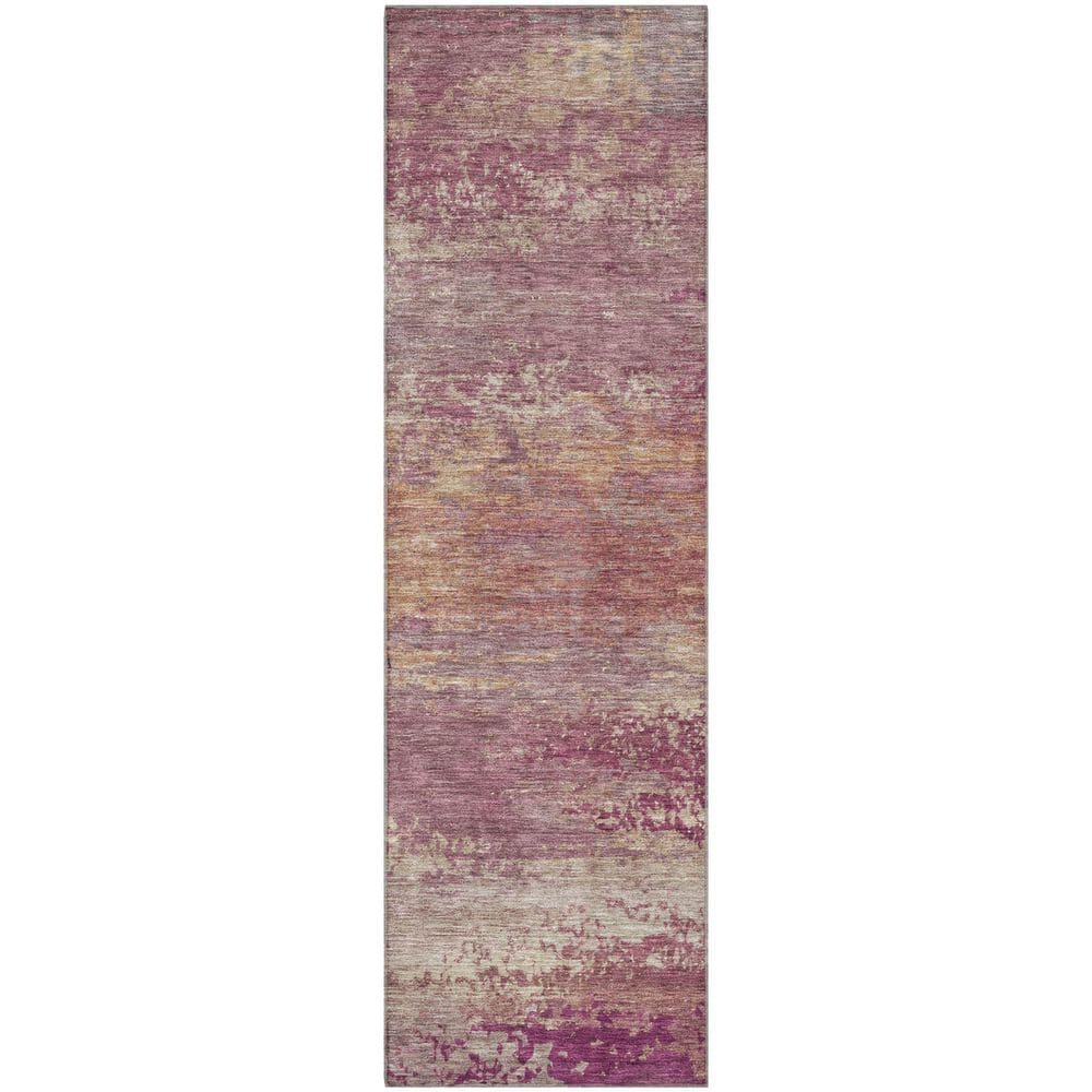 Mayfield Premium Machine Washable Abstract AMF2071 Merlot 2 ft. x 7 ft. Runner Rug price history on PriceWatchPro
