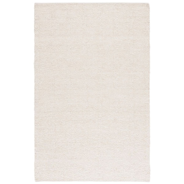 Manhattan 9 ft. x 12 ft. Ivory Modern Solid Color Area Rug