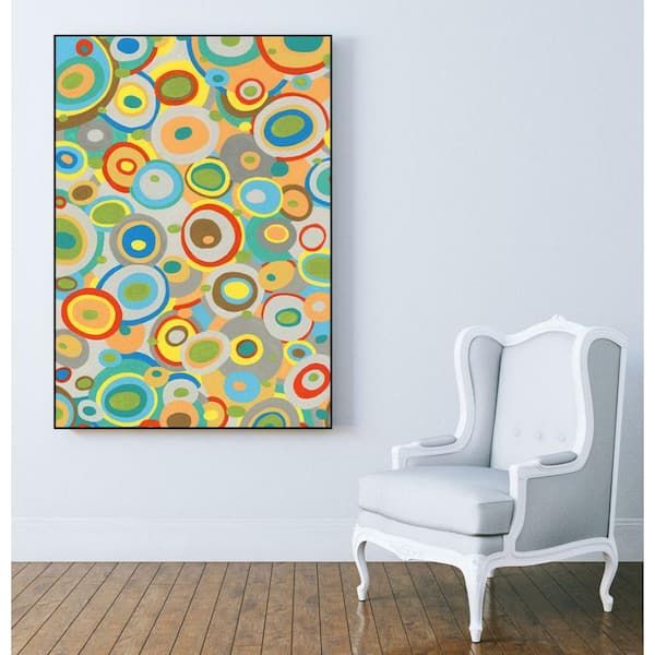 Unbranded 30 in. x 40 in. "Overlapping Ovals I" by Nikki Galapon Framed Wall Art