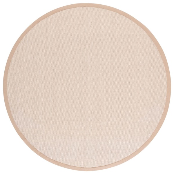 SAFAVIEH Natural Fiber 6 ft. x 6 ft. Natural Solid Color Round Area Rug ...