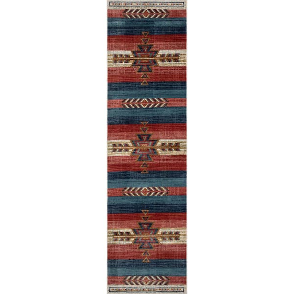 Well Woven Tulsa Dustin Southwestern Tribal Medallion Crimson 2 ft. 3 in. x 7 ft. 3 in. Runner Rug