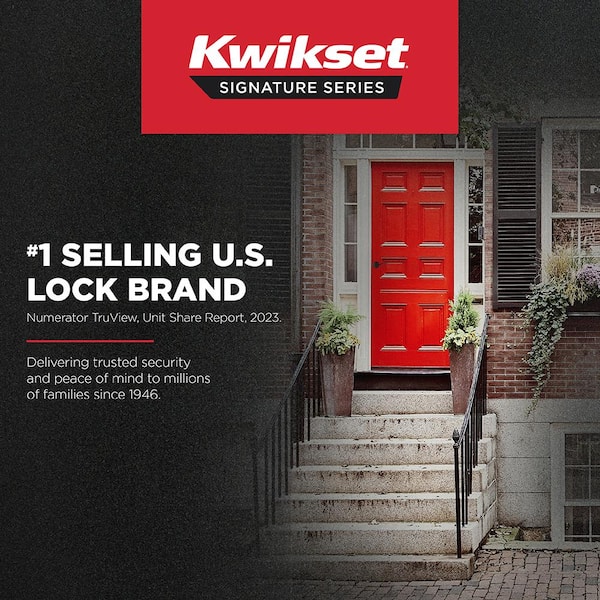 Kwikset Singapore Satin Brass Square Hall Closet Door Handle