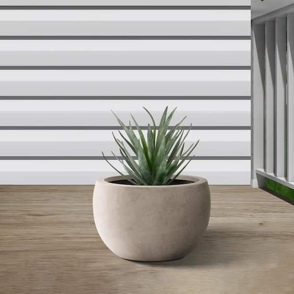 KANTE 20 in. W Round Lightweight Pure White Concrete Metal Planter Pots,  Seamless with Drainage Hole for Home and Garden RC0049C-C80011 - The Home  Depot