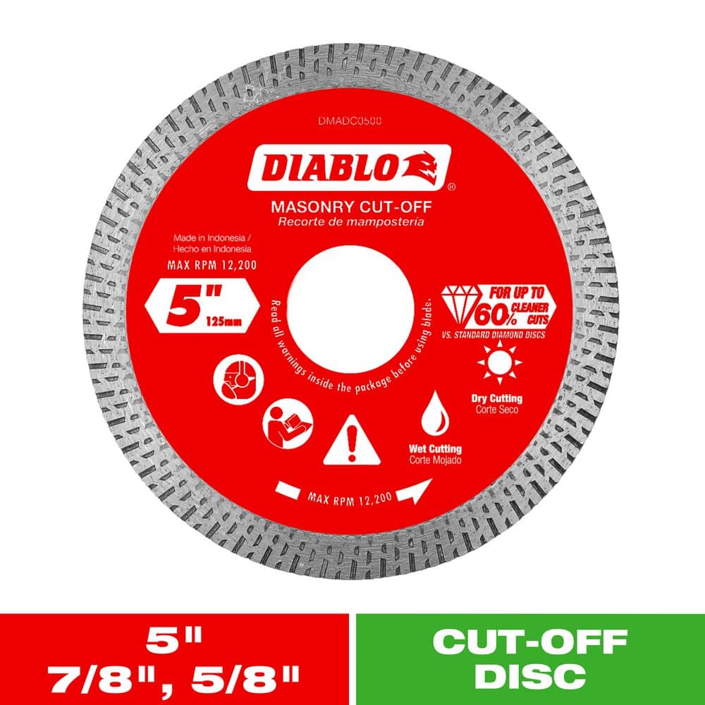 5 in. Diamond Continuous Rim Cut-Off Discs for Masonry price history on PriceWatchPro