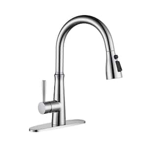 Single-Handle Pull Down Sprayer Kitchen Faucet with Advanced Spray in Chrome
