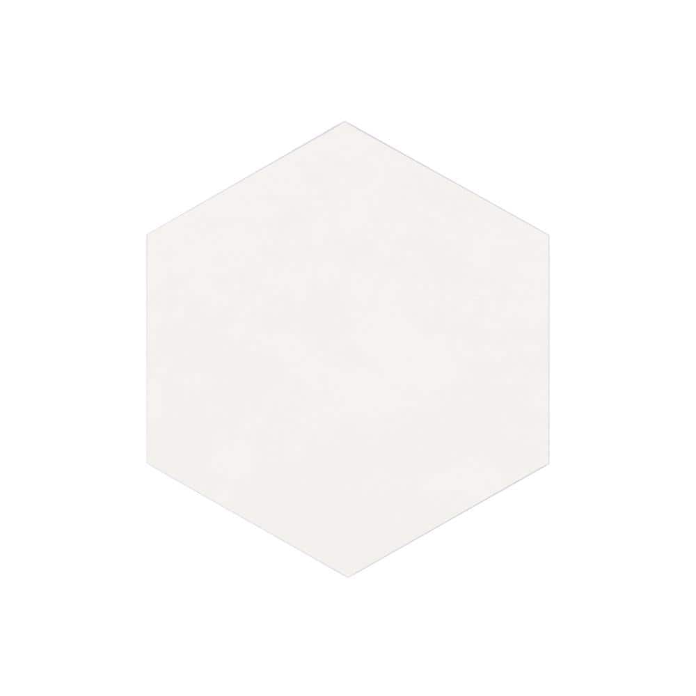 White Matte Hexagon Porcelain Tile for Indoor Use