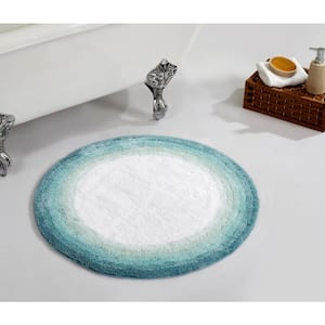 Torrent Collection Turquoise 30" x 30" 100% Cotton Bath Rug