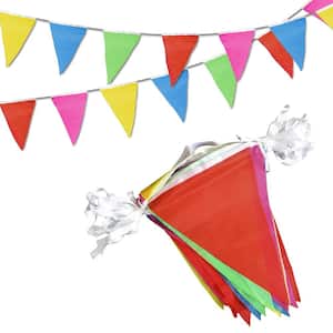 8 in. x 11 in. Pennant Banner - 75 Multi-Color Bunting Flags