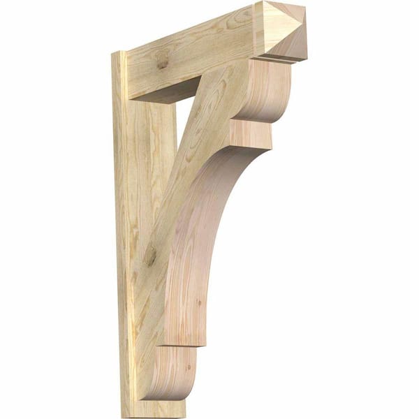 Ekena Millwork 8 in. x 44 in. x 32 in. Douglas Fir Olympic Arts and Crafts Rough Sawn Outlooker