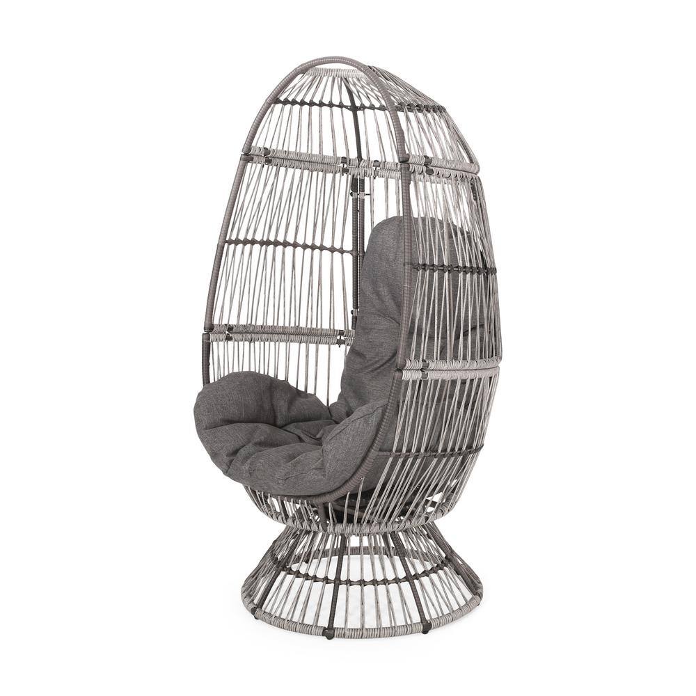 Outdoor lounge chair, front view, against a white background.