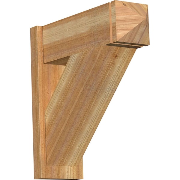 Ekena Millwork 8 in. x 24 in. x 24 in. Traditional Arts and Crafts Rough Sawn Western Red Cedar Outlooker