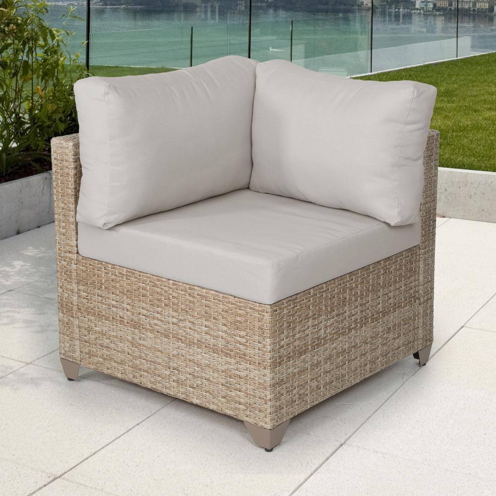 Maui Metal Outdoor Sectional with Hazel Cushions