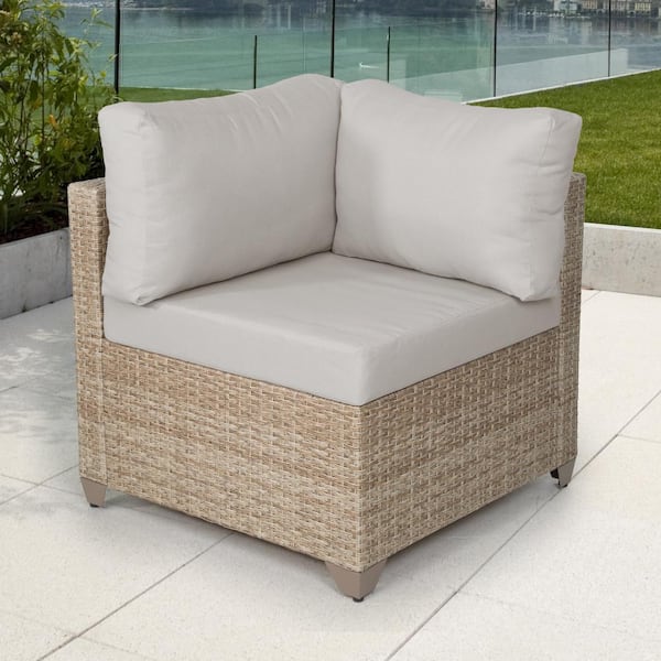 TK CLASSICS Maui Metal Outdoor Sectional with Hazel Cushions
