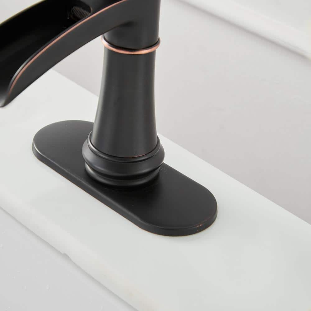 Oil Rubbed Bronze Single Handle Waterfall Bathroom Faucet