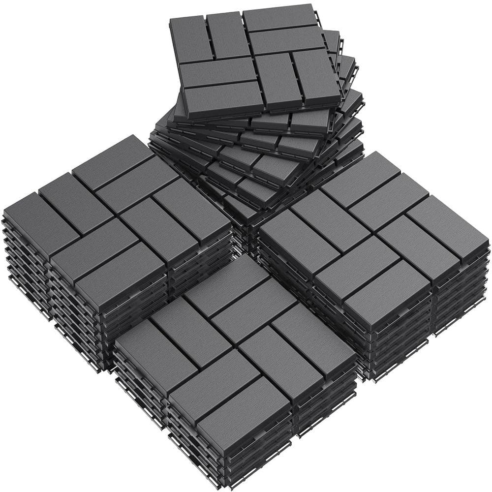 12 ft. x 12 ft. Plastic Interlocking Deck Tiles Waterproof in Blue (27 Per Pack) price history on PriceWatchPro