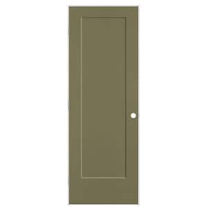 28 in. x 80 in. 1-Panel Lincoln Park Right-Hand Hollow Core Truly Olive Molded Composite Single Prehung Interior Door