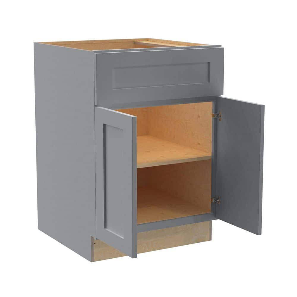 Newport 30 in. W x 24 in. D x 34.5 in. H Assembled Plywood Base Kitchen Cabinet in Pearl Gray with Soft Close price history on PriceWatchPro