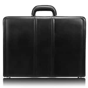 Coughlin Top Grain Cowhide Leather 4.5 in. Expandable Attache Briefcase Black (80465)