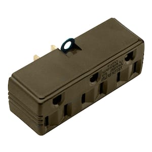 Pass & Seymour 15 Amp 125-Volt Triple Tap Adapter, Brown