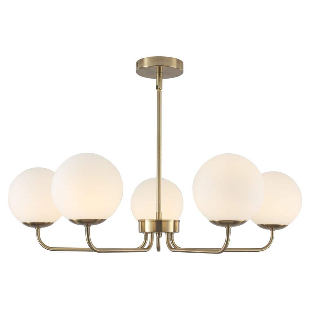 Modern 5 light Gold Sputnik Chandelier with Globe Glass shade for Kitchen Island price history on PriceWatchPro