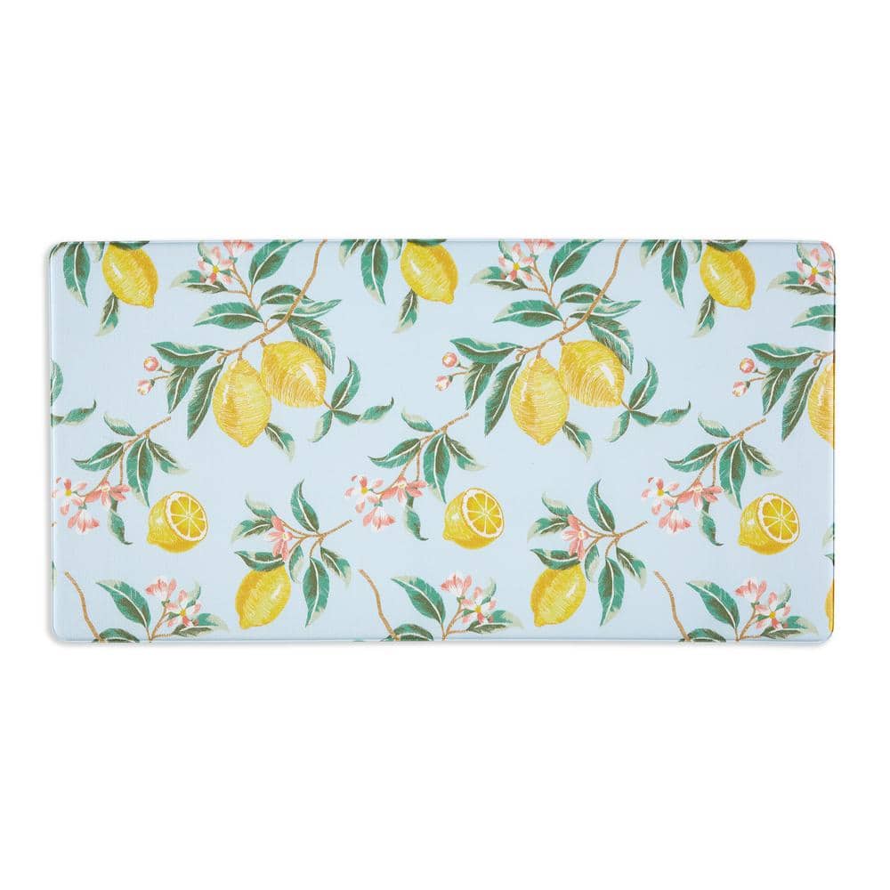 Martha Stewart Bloomfield Lots of Lemons Anti-Fatigue Kitchen Mat, White/Yellow - 18x30
