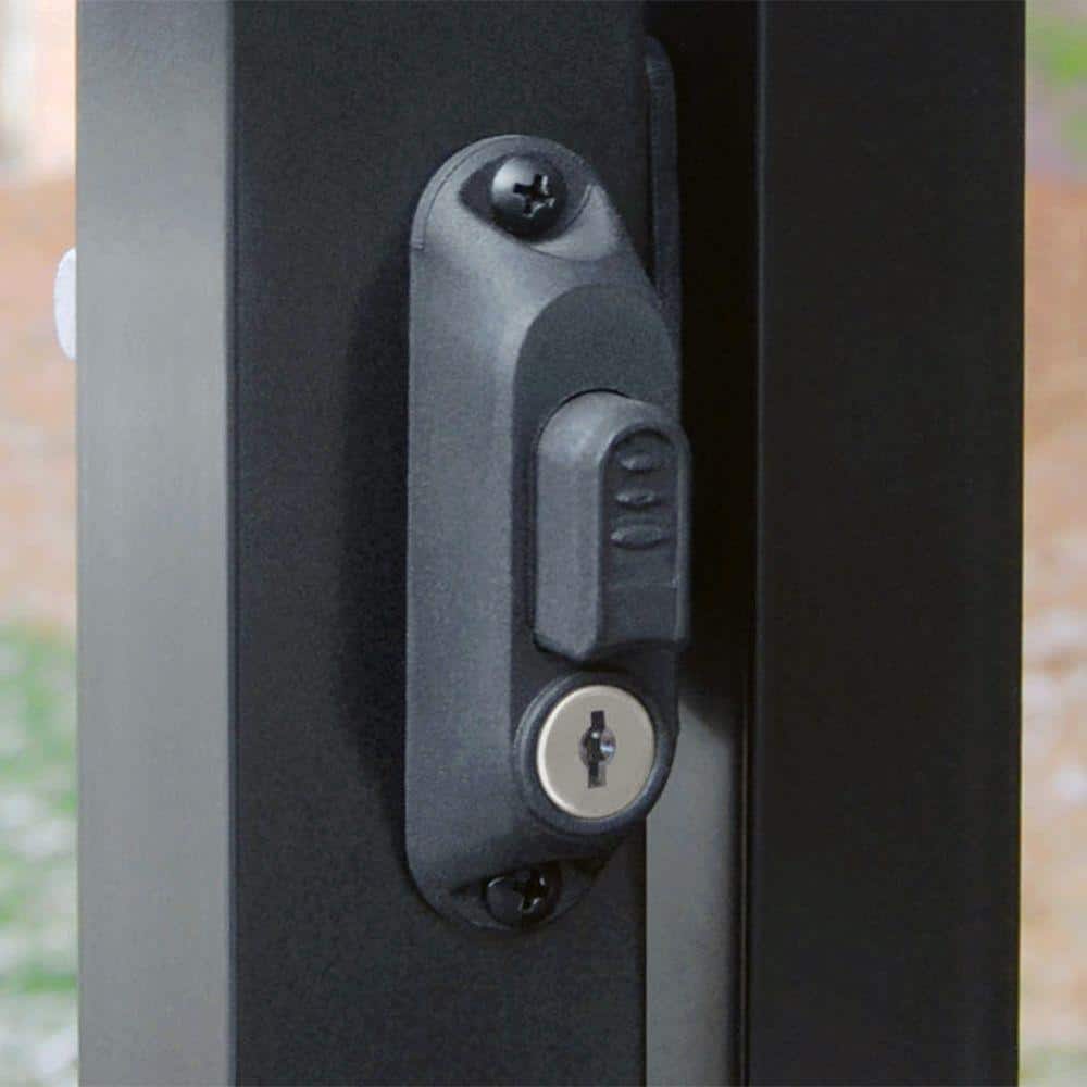 Black Stainless Steel Locking Gravity Gate Latch