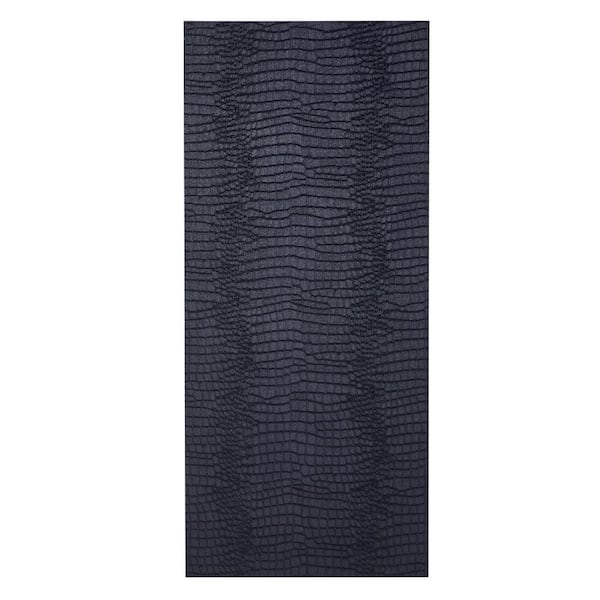 Peel and Stick Wallpaper, 15.7 x 393.7 in. Black Cracked Texture Waterproof Self Adhesive Vinyl Roll, Easy to Clean