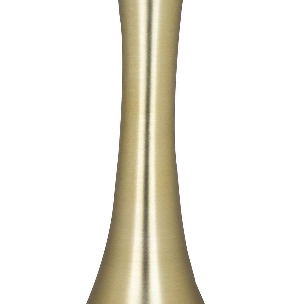Lenuxe 19 in. Brushed Nickel Round Metal End Table - thumbnail 5