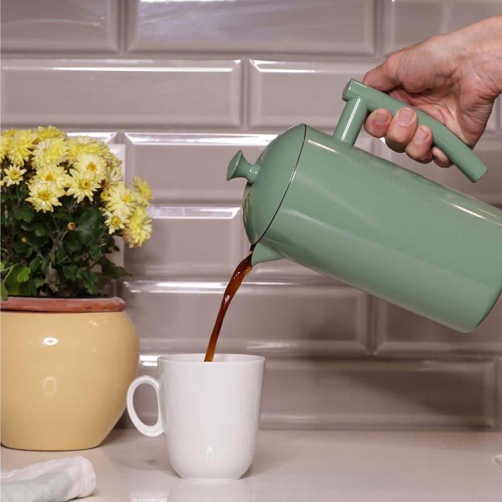Dilly Bean Green Double-Walled Stainless Steel French Press
