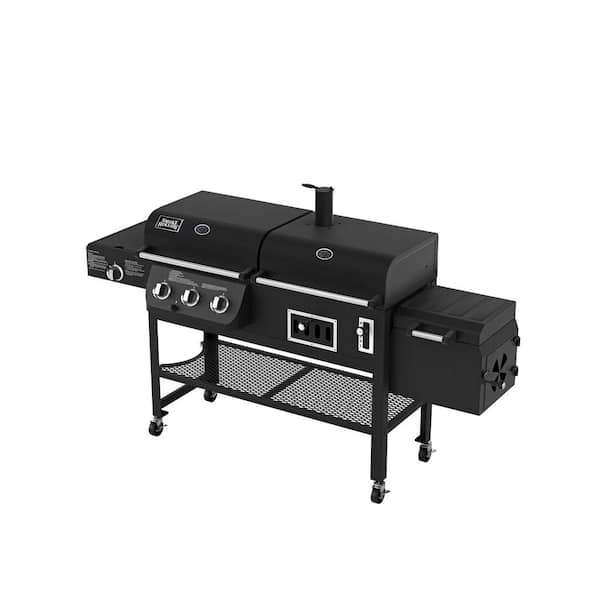 Smoke Hollow Dual Function Propane Gas/Charcoal Grill with Smoker Box and Sear Burner