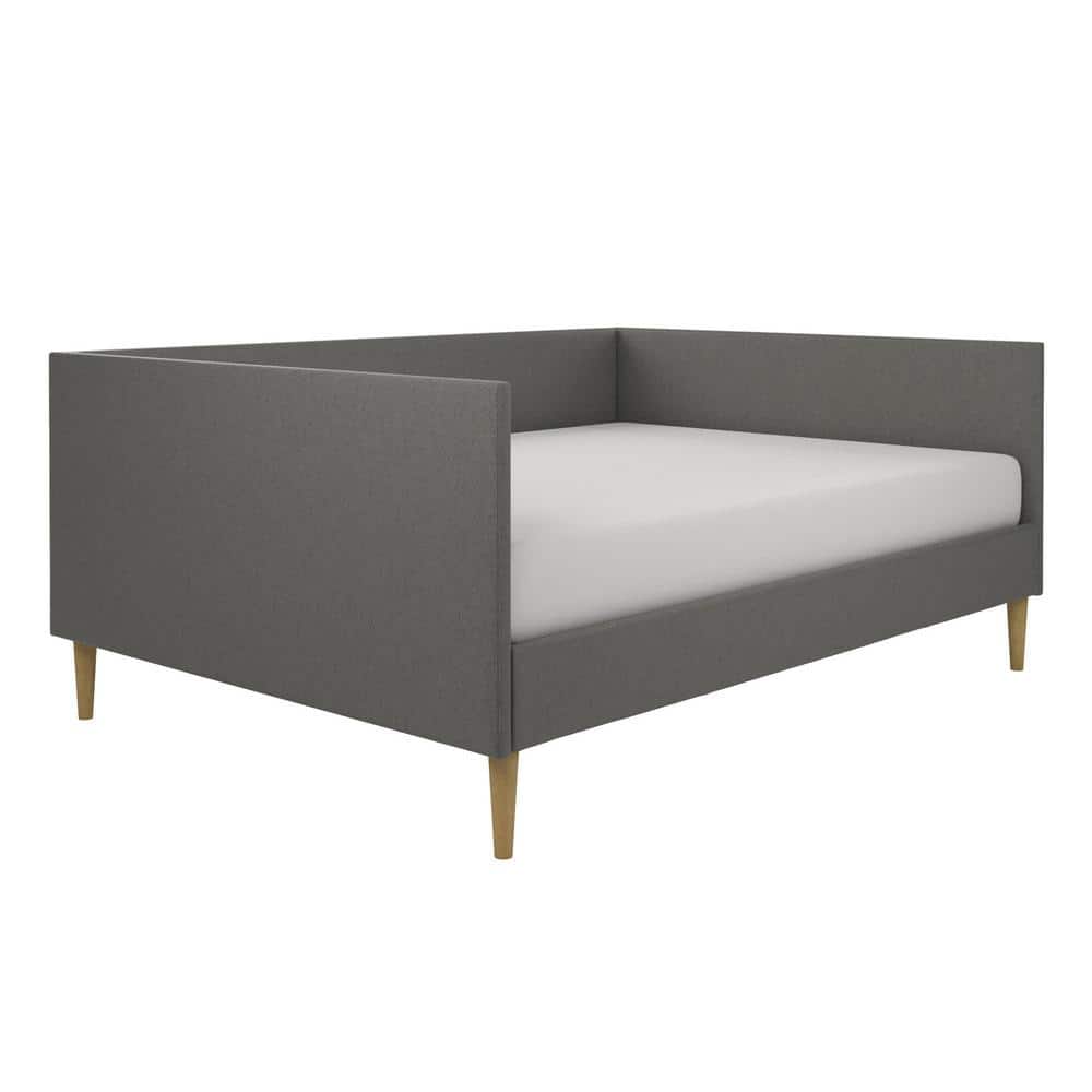 DHP Felicia Gray Linen Upholstered Mid Century Full Daybed DE81547