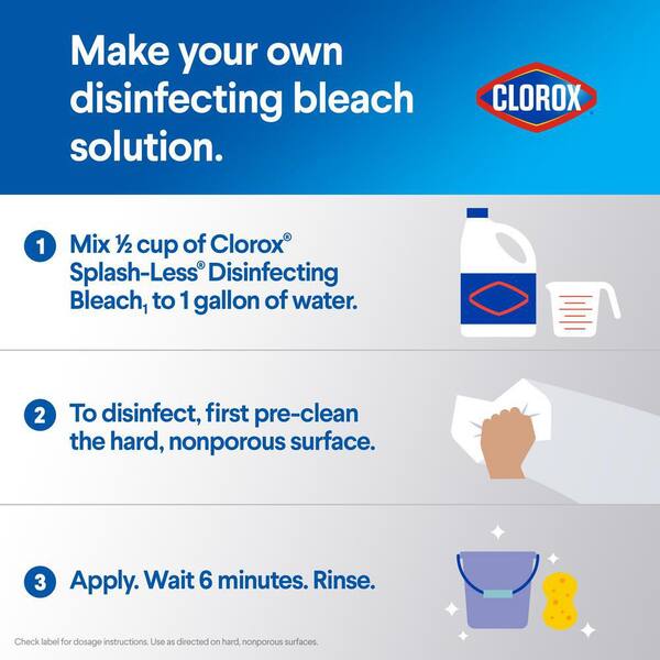 Clorox 81 oz. Concentrated Regular Disinfecting Liquid Bleach Cleaner  (6-Pack) C-311934849-6 - The Home Depot