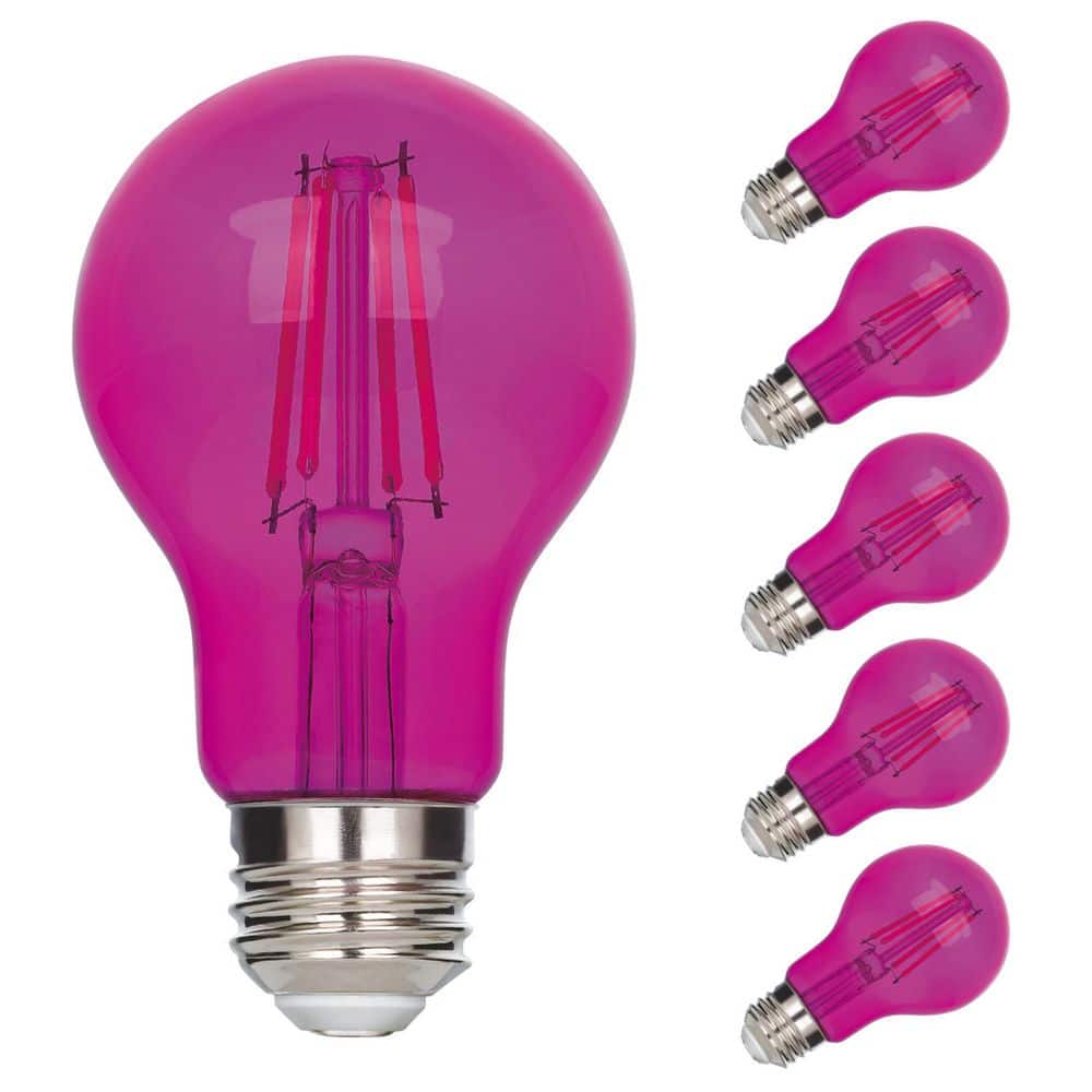 40 Watt Equivalent Pink A19 Omni Filament LED Light Bulb Medium (E26) Base, 6-Pack price history on PriceWatchPro