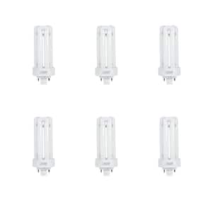 26W Equiv PL CFLNI Triple Tube 4-Pin Plug-in GX24Q-3 Base Compact Fluorescent CFL Light Bulb, Soft White 2700K (6-Pack)
